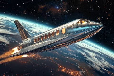 太空穿梭机全速航行