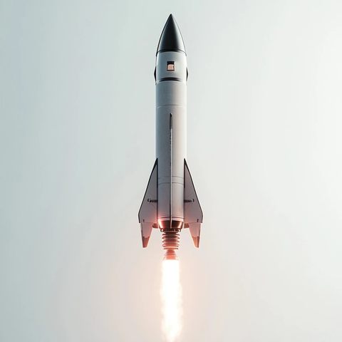 火箭飞行天空背景