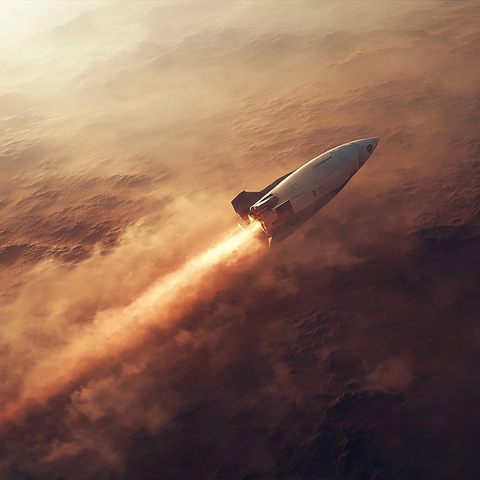 航天器降落火星表面