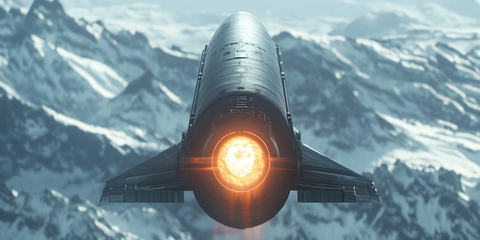 高速导弹飞向镜头