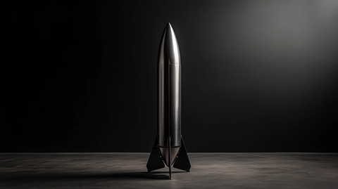 不锈钢火箭垂直图