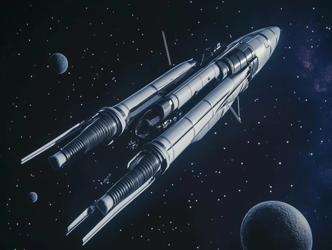 高科技长火箭深空静态