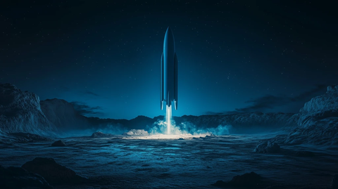 火箭降落月球表面