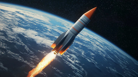 纸火箭飞越地球轨道