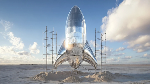 银色火箭船空地装置