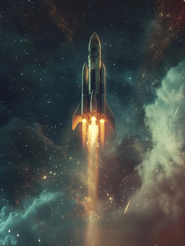 火箭飞向星际旅程