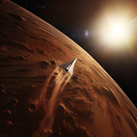 细长航天器火星大气层滑翔