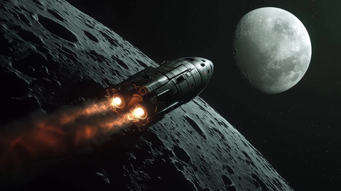 飞行火箭与月球深空