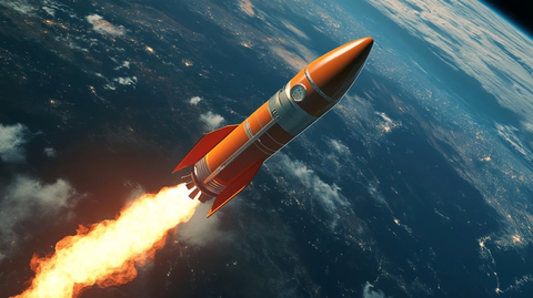 火箭载狗币升空