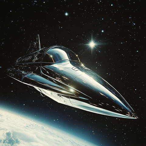 太空飞船远离星辰