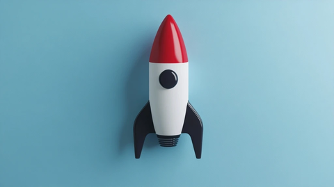 火箭表情符号扁平背景