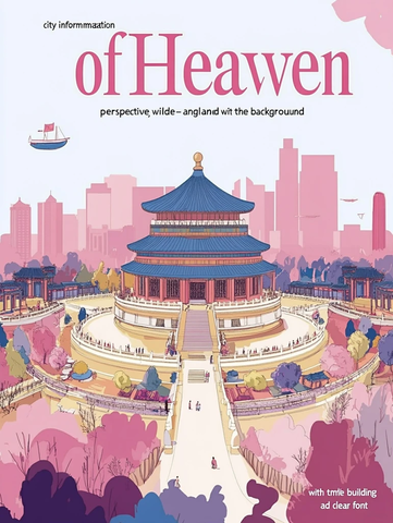 天坛全景图背景为现代都市建筑