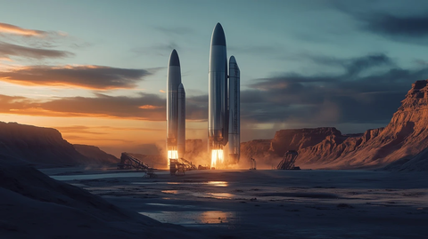 未来火箭发射基地数字影像