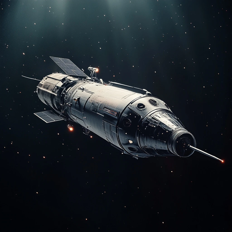 深空航天器剪影