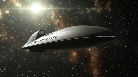 宇宙飞船远眺太空