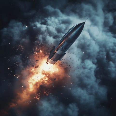 核导弹头爆炸接触瞬间