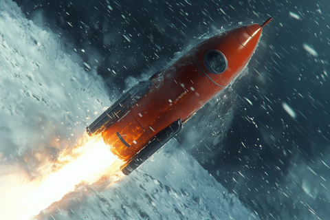 红火箭雪暴中点火发射