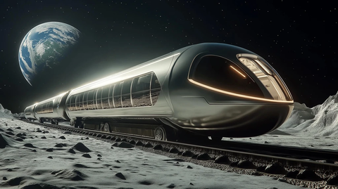 月球列车与地球摄影