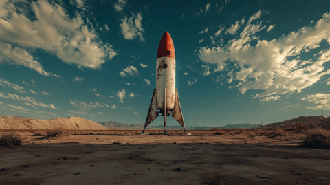火箭发射装置废土场景