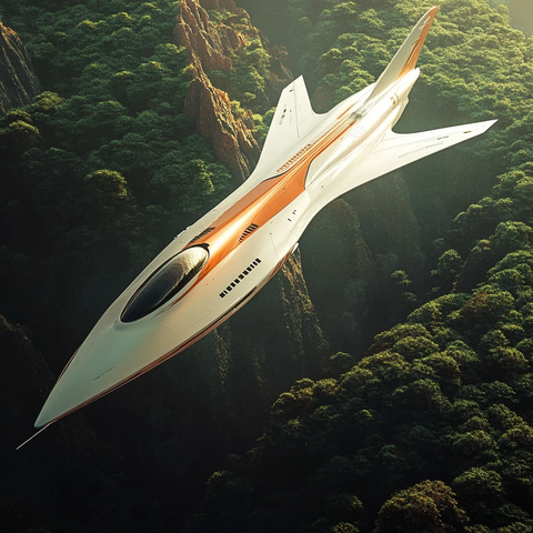 火星飞机穿越绿色森林