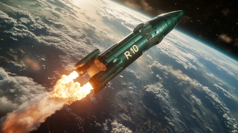 火箭发射升空地球表面景象