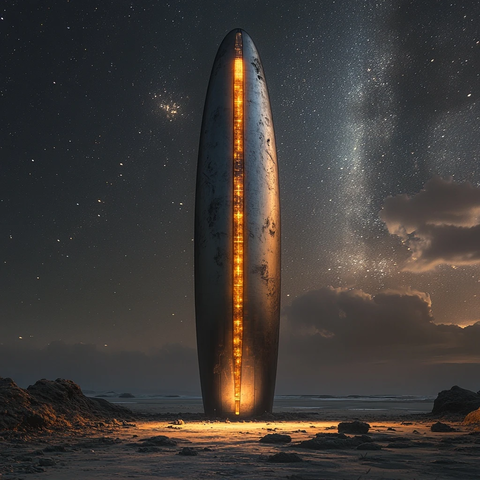 长形物体与大型镜面盾牌