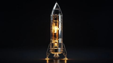 透明火箭内部发光部件