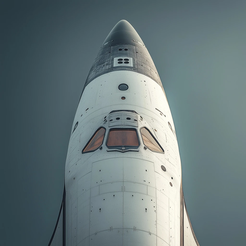 太空梭模型尖端特写