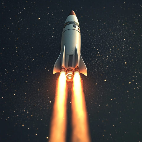 火箭发射太空动画