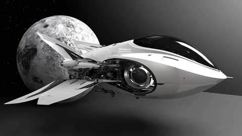 中央圆球货舱太空船