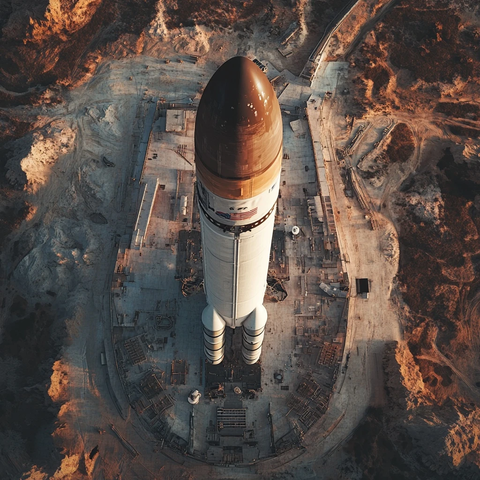 火箭发射平台俯视图