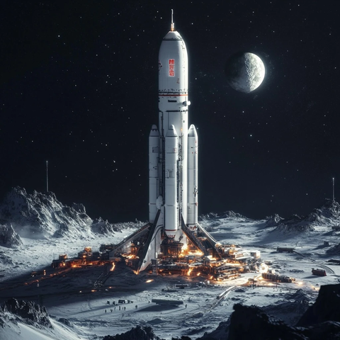 磁力发射系统运送月球货物