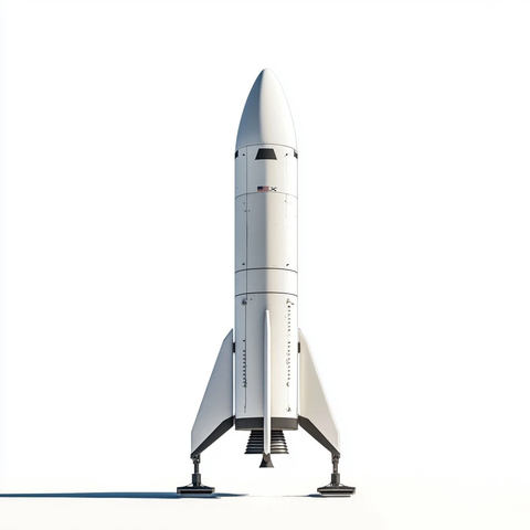 白色火箭发射平台