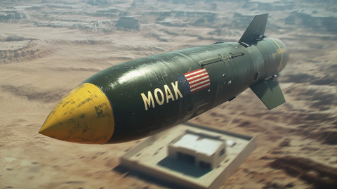 巨型炸弹自由坠落瞬间