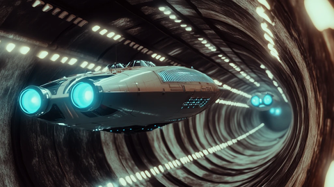 飞船悬浮隧道蓝色能源单元