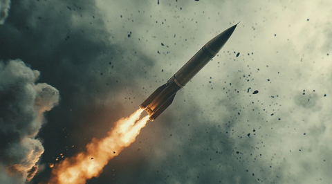 导弹飞行尾焰喷射