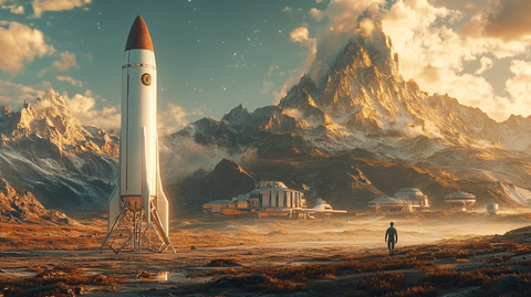 火箭旁的男人与未来别墅