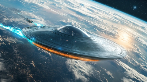 钛合金飞船能量晶体等离子火焰