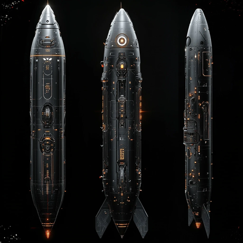 洲际导弹链条外观设计