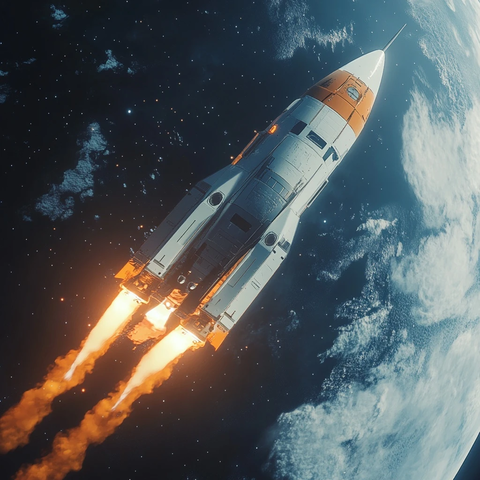 火箭升空大气层