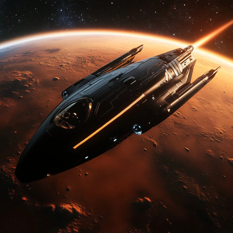 太空战锤登陆舱接近火星