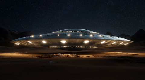 镀铬降落沙漠星空