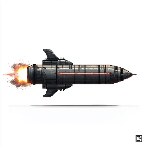 像素导弹侧面图