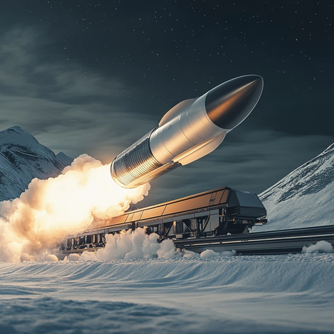 磁悬浮火箭发射翼装滑行