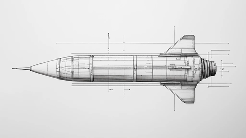 燃烧火箭技术图