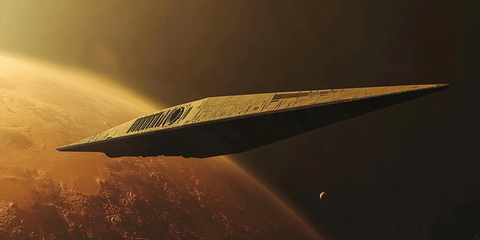 针状星际飞船悬浮火星轨道