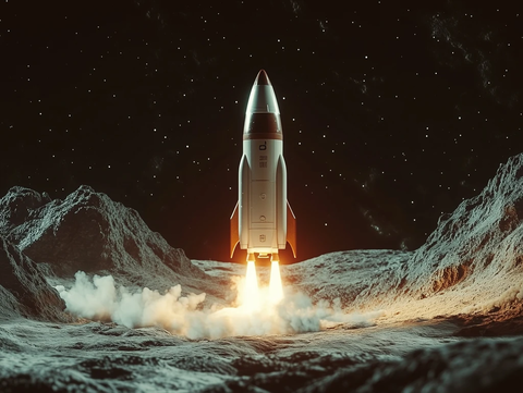 火箭降落月球表面