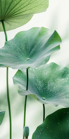 莲花叶近距离高清细节