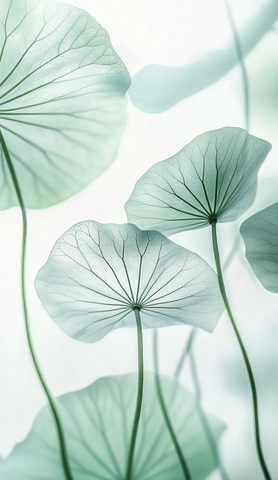 莲花叶纹理细节