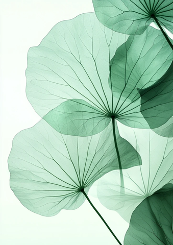 莲花叶半透明渐变背景